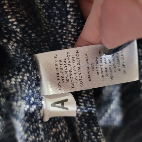 Loft navy and white stripe cowl neck sweater - Picture 4 of 5